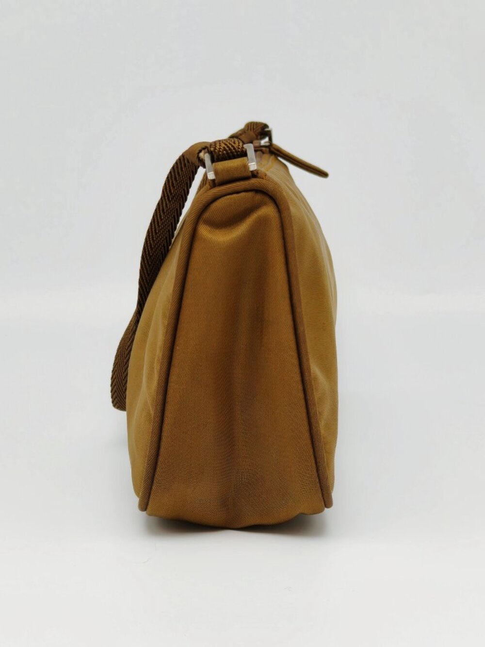 PRADA Vintage Nylon Mini Shoulder Bag Brown Accessory Pouch 2000s Y2K - Picture 8 of 14